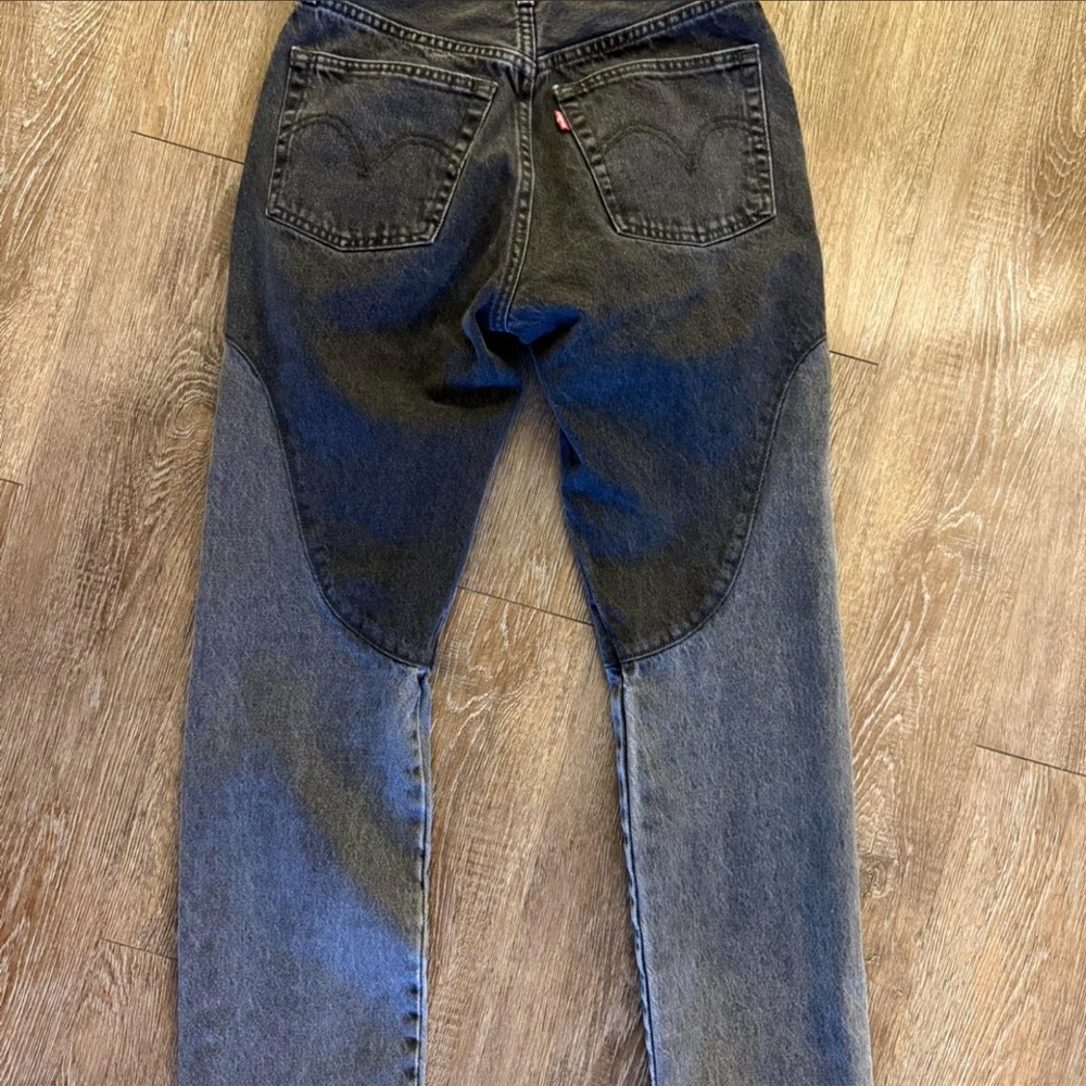 Levi's Black and Gray Straight Leg Jeans